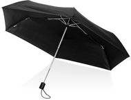 SP Aware RPET ultrakevyt automaattinen 20.5" sateenvarjo, musta liikelahja logopainatuksella